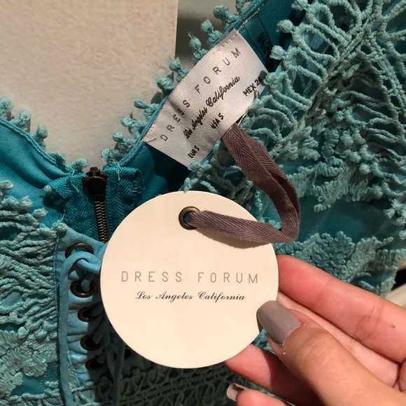 Light Blue Short Dresss - Picture 5 of 5